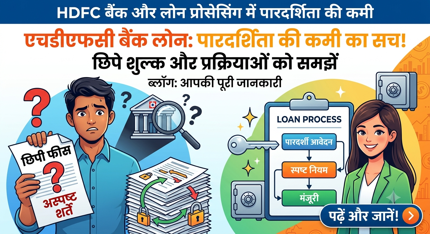HDFC बैंक और लोन प्रोसेसिंग में पारदर्शिता की कमी